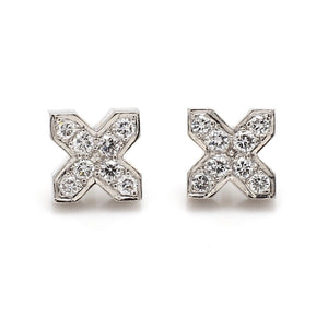SOLD - Tiffany & Co., Diamond X Earrings