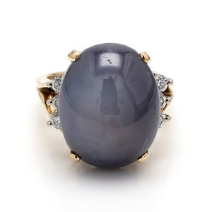 SOLD - 24.08ct Oval Star Sapphire Ring