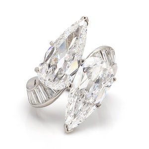 SOLD - 10.01ctw D-E VS1-VS2 Pear Shaped Diamond Ring - GIA Certified