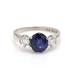 SOLD - 2.09ct Oval Cut Sapphire Ring