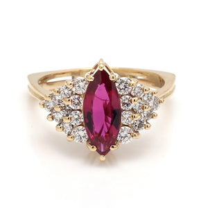 1.82ct Marquise Cut Thai Ruby Ring - AGL Certified