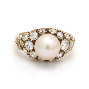 SOLD - 8.4mm Natural Pearl Ring - GIA Certified