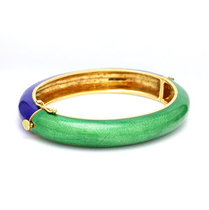 Cellino, Green and Blue Enamel Bracelet