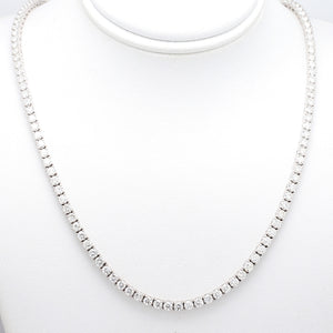 SOLD - 8.16ctw Round Brilliant Cut Diamond Riviera Necklace
