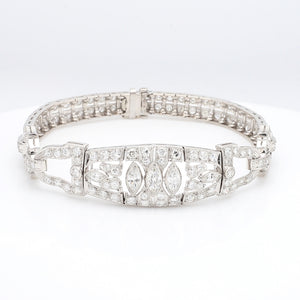 SOLD - 6.75ctw Old European and Marquise Cut Diamond Bracelet