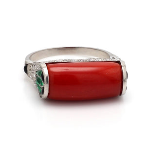 SOLD - Barrel Shaped Coral Ring
