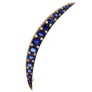 SOLD - 4.50ctw Oval/Round Brilliant Cut, No Heat, Sapphire Brooch - AGL Certified