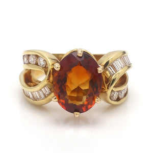 SOLD - 4.00ct Oval Citrine Ring