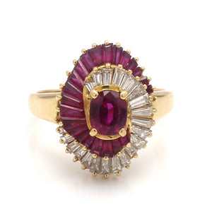 0.77ct Oval Cut Ruby Ring