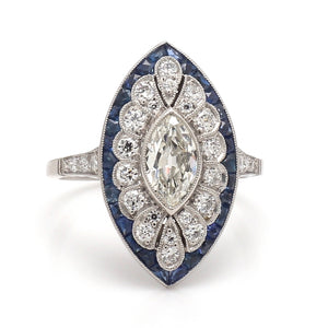 SOLD - 0.68ct J SI1 Marquise Cut Diamond Ring - GIA Certified