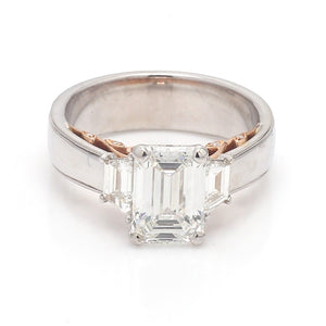SOLD - 2.23ct H VS1 Emerald Cut Diamond Ring - GIA Certified
