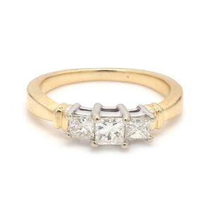 SOLD - 0.75ctw Princess Cut Diamond 3-Stone Ring