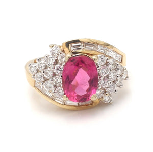 SOLD - 2.07ct Oval Cut Pink Tourmaline Ring