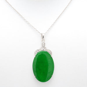 SOLD - Oval Jadeite Jade Pendant
