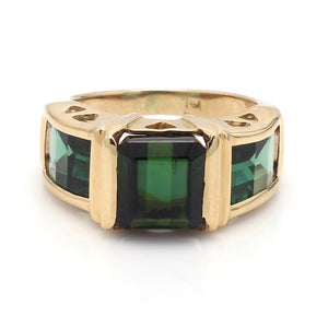 SOLD - 2.40ctw Emerald Cut Green Tourmaline Ring