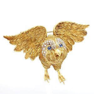 SOLD - Frascarolo, Owl Brooch