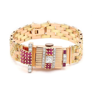 Lucien Picard, Diamond and Ruby Watch/Bracelet