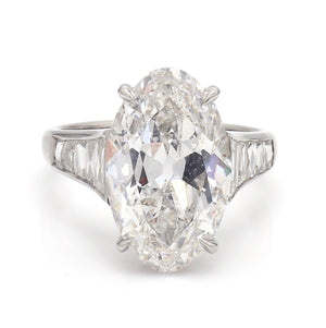 SOLD - 6.63ct G SI1 Oval Cut Diamond Ring - GIA Certified
