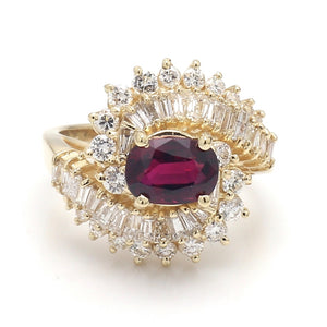 1.50ct Oval Cut Ruby Ring