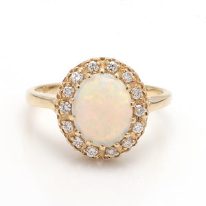 SOLD - 1.50ct Oval Cabochon Cut Opal Ring