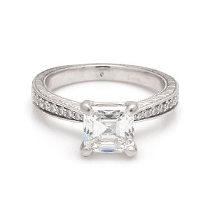 1.20ct D IF Asscher Cut Diamond Ring - GIA Certified