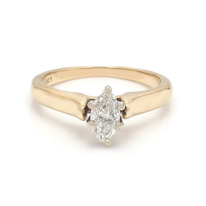 0.42ct Marquise Cut Diamond Solitaire Ring
