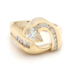 0.60ct Pear Shaped Diamond Ring
