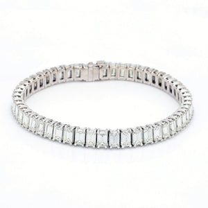 SOLD - 15.66ctw Emerald Cut Diamond Tennis Bracelet