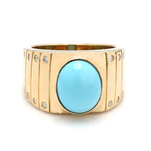 SOLD - 12mm Oval Turquoise Ring