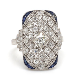 2.80ctw Diamond and Sapphire Ring
