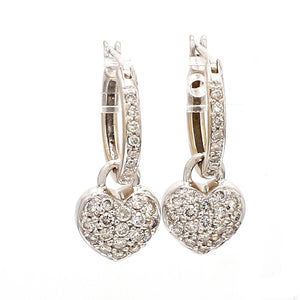 SOLD - Chad Allison, Puffed Heart Diamond Earrings