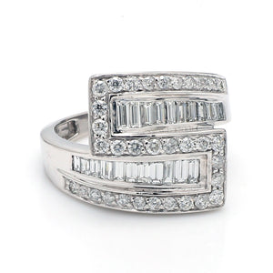SOLD - 1.50ctw Baguette and Round Brilliant Cut Diamond Band
