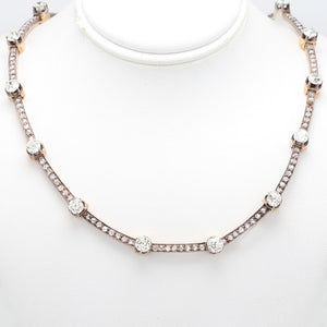 SOLD - 10.00ctw Old Mine and Rose Cut Diamond Necklace