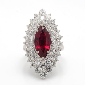 5.19ct Marquise Cut Ruby Ring