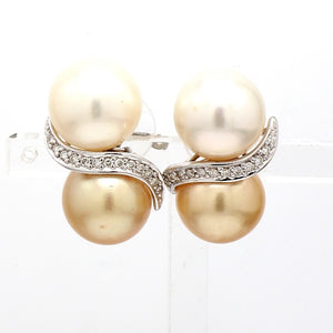 SOLD - 11mm Pearl Earrings