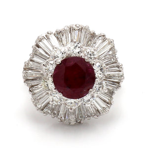 SOLD - 4.25ctw Ruby and Diamond Ring