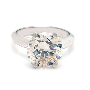 SOLD - 4.03ct Round Brilliant Cut Diamond Solitaire Ring