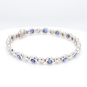 SOLD - 4.25ctw Sapphire and Diamond Bracelet