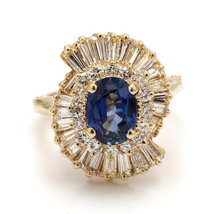 SOLD - 2.00ct Oval Cut Sapphire Ring