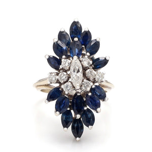 3.90ctw Sapphire and Diamond Ring