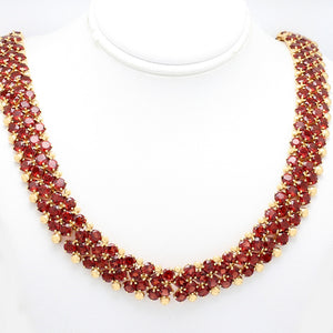 SOLD - 50.00ctw Garnet Necklace