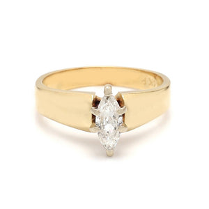 0.38ct Marquise Cut Diamond Solitaire Ring