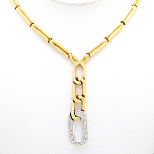 SOLD - 18K Diamond Link Necklace