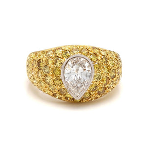 SOLD - 1.01ct Pear Shaped Diamond Ring