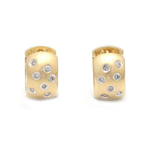 SOLD - Diamond Huggie Earrings