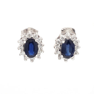 1.50ctw Oval Cut Sapphire Earrings