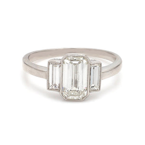 1.50ct I SI1 Emerald Cut Diamond Ring - GIA Certified