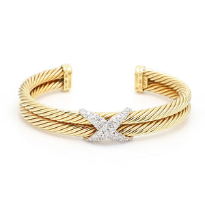 David Yurman, Diamond Cable Cuff Bracelet