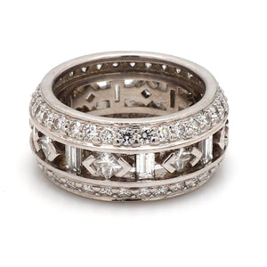 SOLD - Coffin and Trout, 2.94ctw Round, Princess, and Baguette Cut Diamond Band
