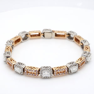 SOLD - 5.19ctw Emerald Cut Diamond Bracelet
